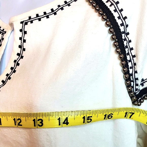 🌻 Boho beaded peasant Boho Festival Dream Top | Embroidered Hippie Vibes NWT🌞 - Picture 15 of 15